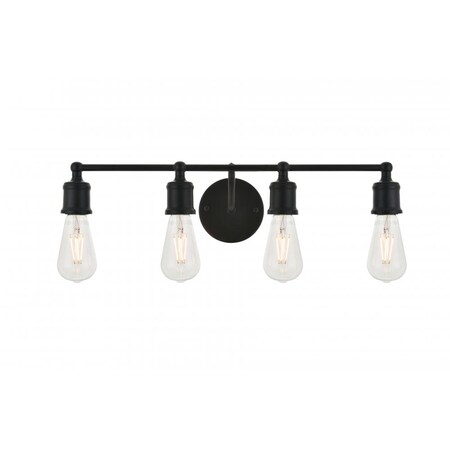 Elegant Lighting Serif 4 light black Wall Sconce LD4028W22BK